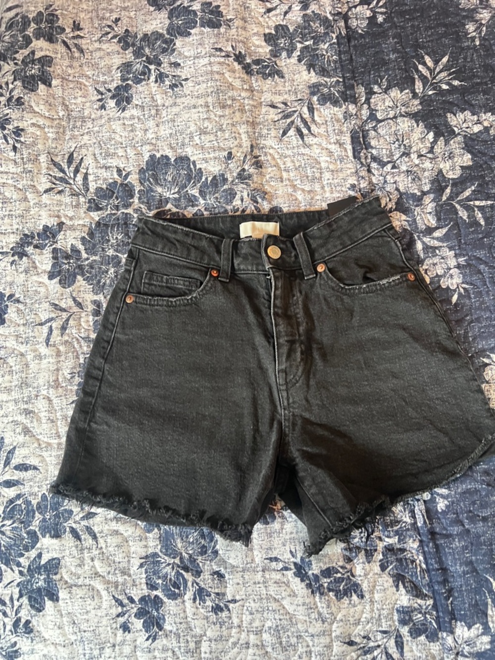 H&M Frayed Hem Denim Shorts